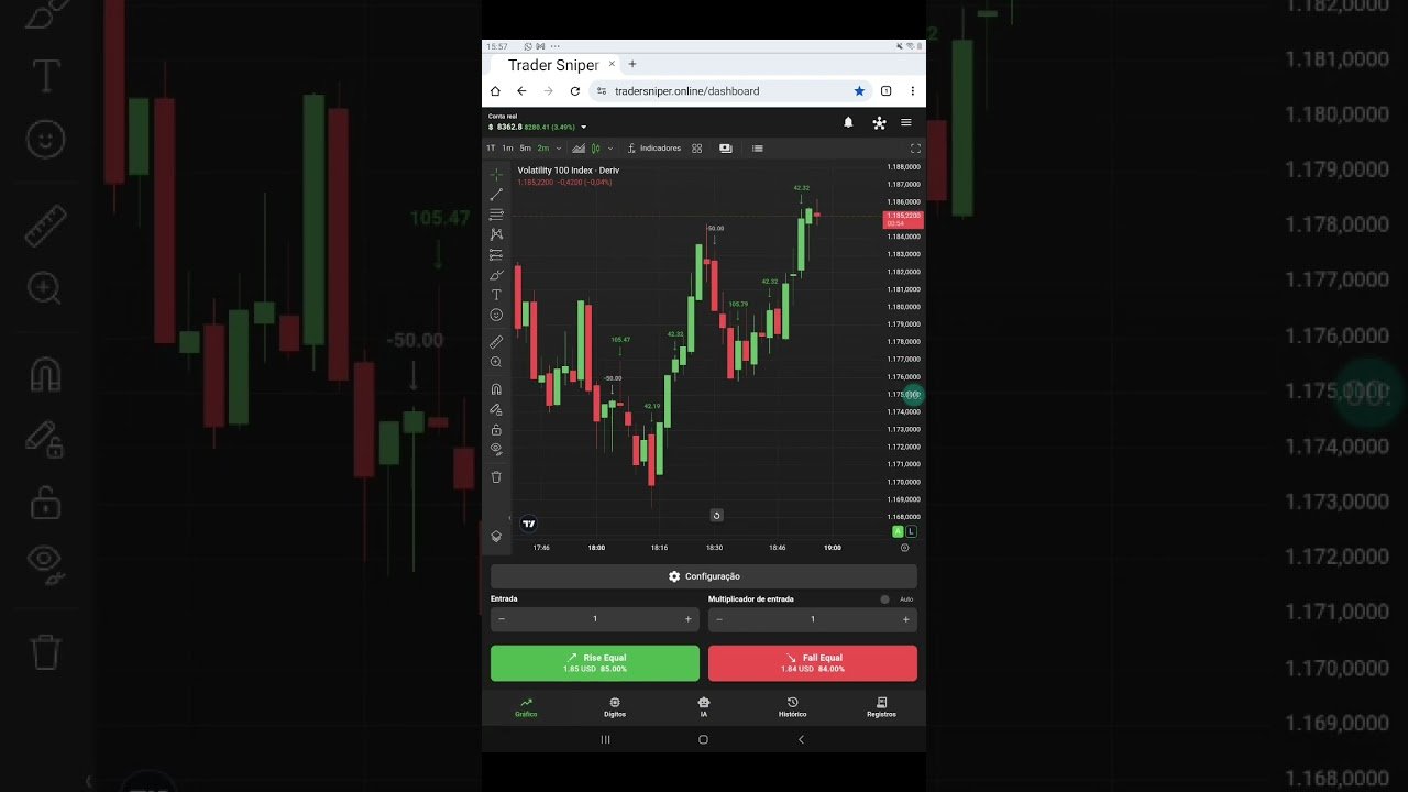 O melhor Robô do mercado de opções binárias Deriv, melhor que os pagos que tem por aí.