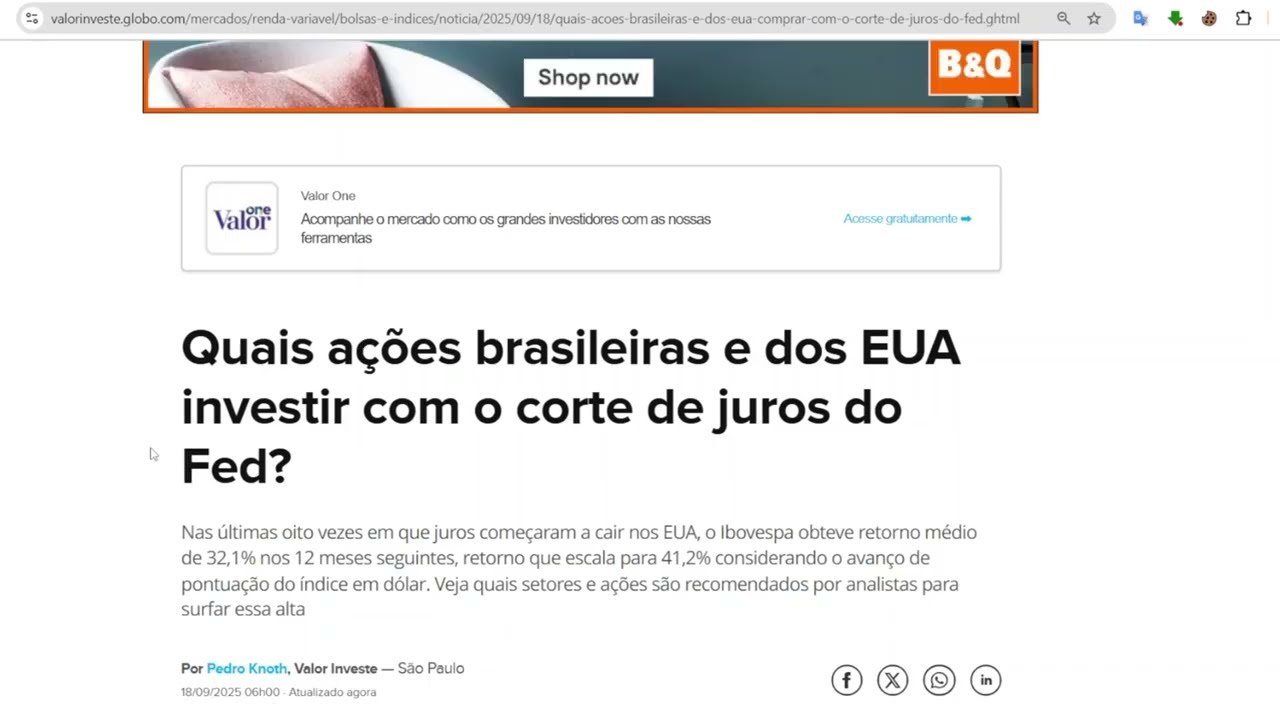Quais ações brasileiras e dos EUA investir com o corte de juros do Fed?