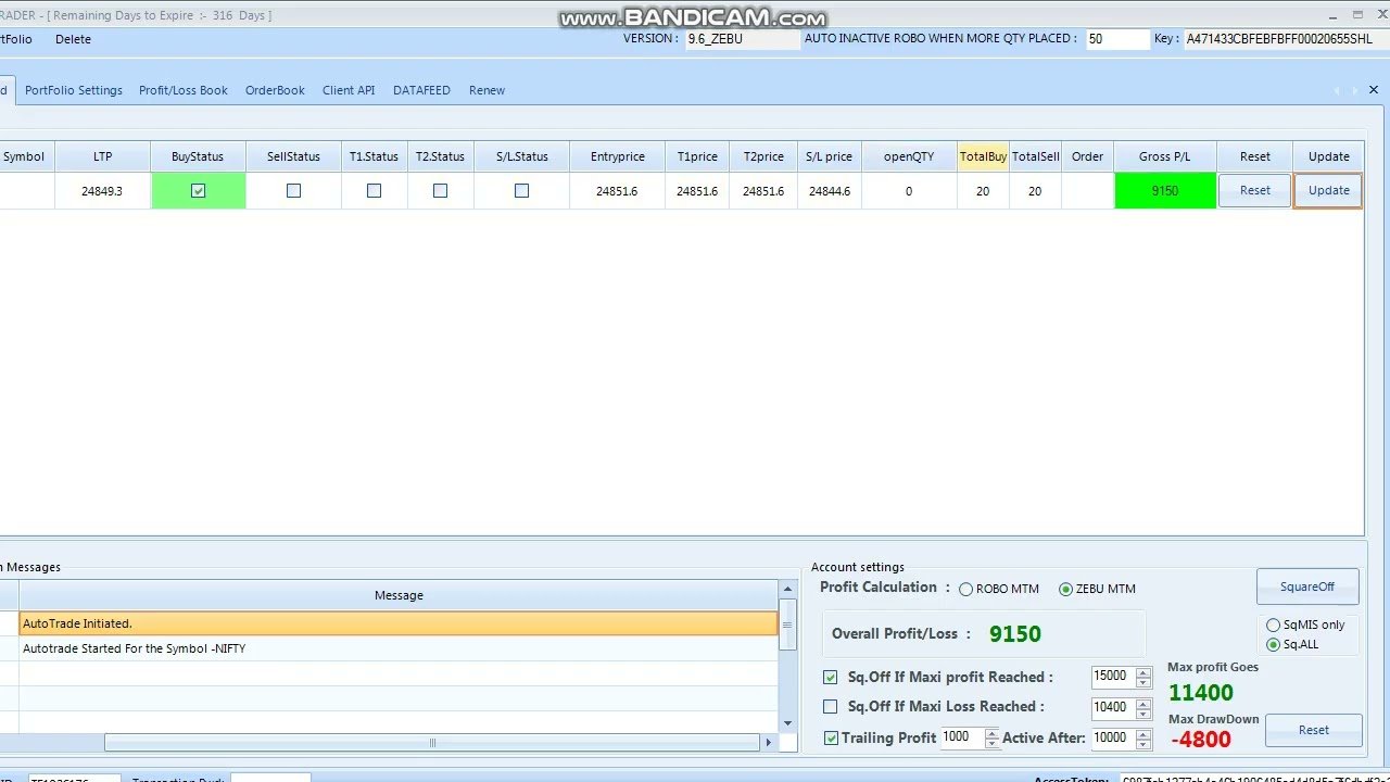 ROBO TRADING NIFTY OPTION 09 SEP 25 .20 LOT TODAY PROFIT .RS.9000