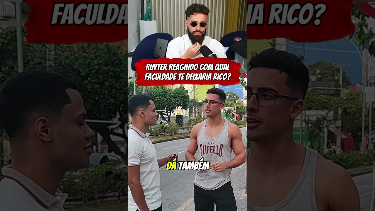 Ruyter reagindo com qual faculdade te deixaria rico?#ruyter #ruytercortes #faculdade #daytrade