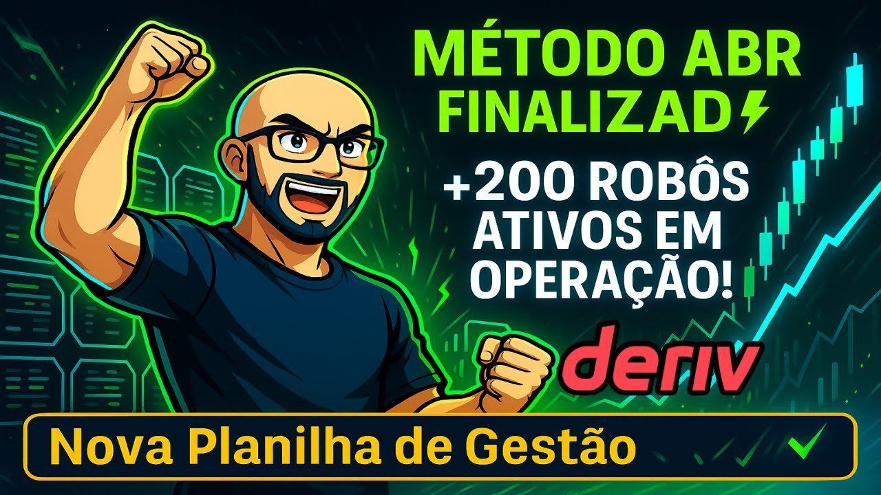 🔥 Fechamento do MÉTODO ABR! +200 Robôs na Deriv e Nova Planilha de Gerenciamento do Trader Consiste