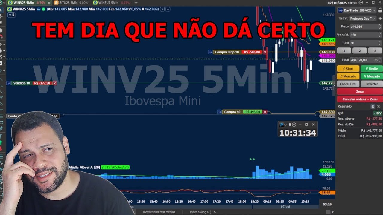 DAY TRADE NA CONTA REAL 07/10/25 | ADRIANO SILVA