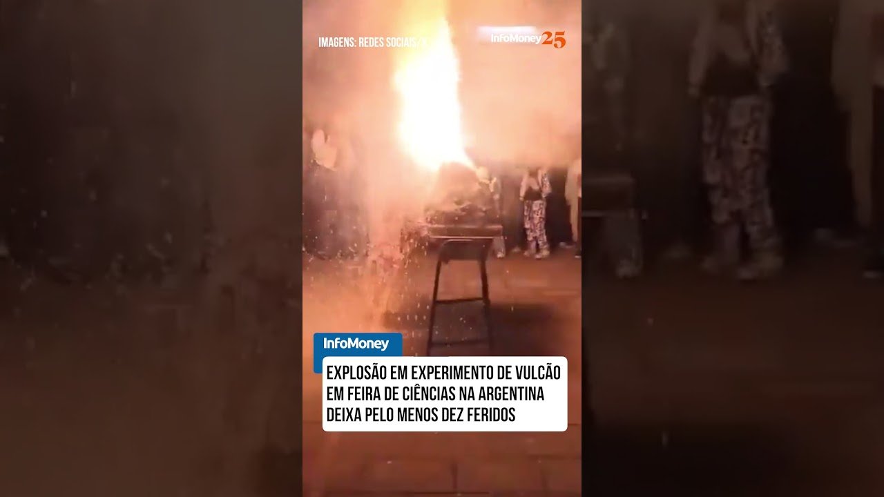 Maquete de vulcão explode em feira escolar na Argentina; 17 ficam feridos