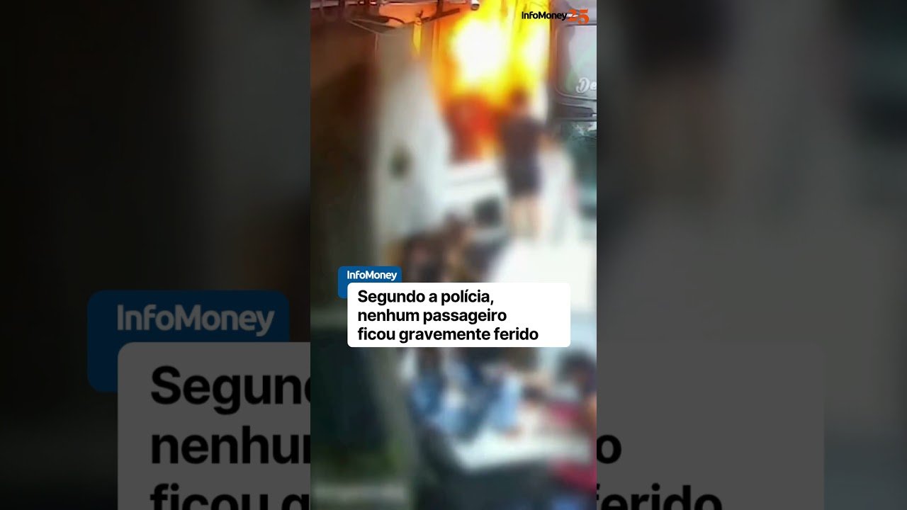Ônibus com excursão de estudantes pega fogo em Porto Alegre; não há feridos graves