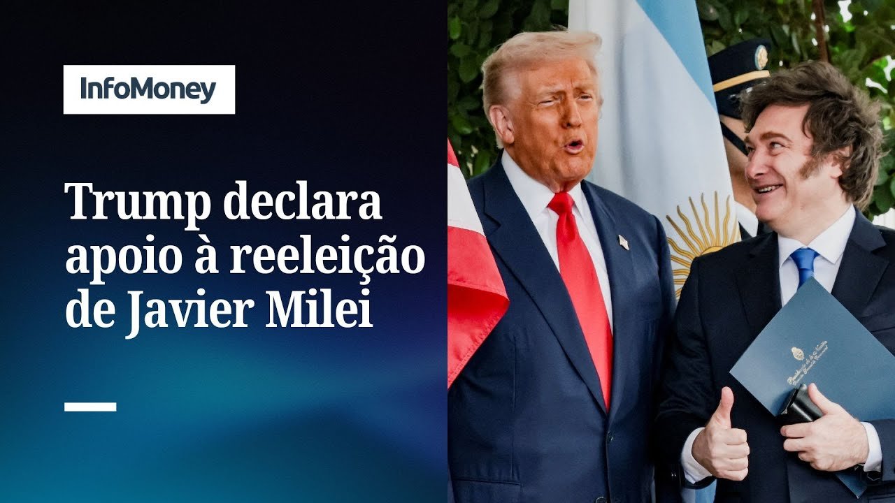 Trump declara apoio à reeleição de Milei na Argentina e comenta sobre Lula | InfoMoney News