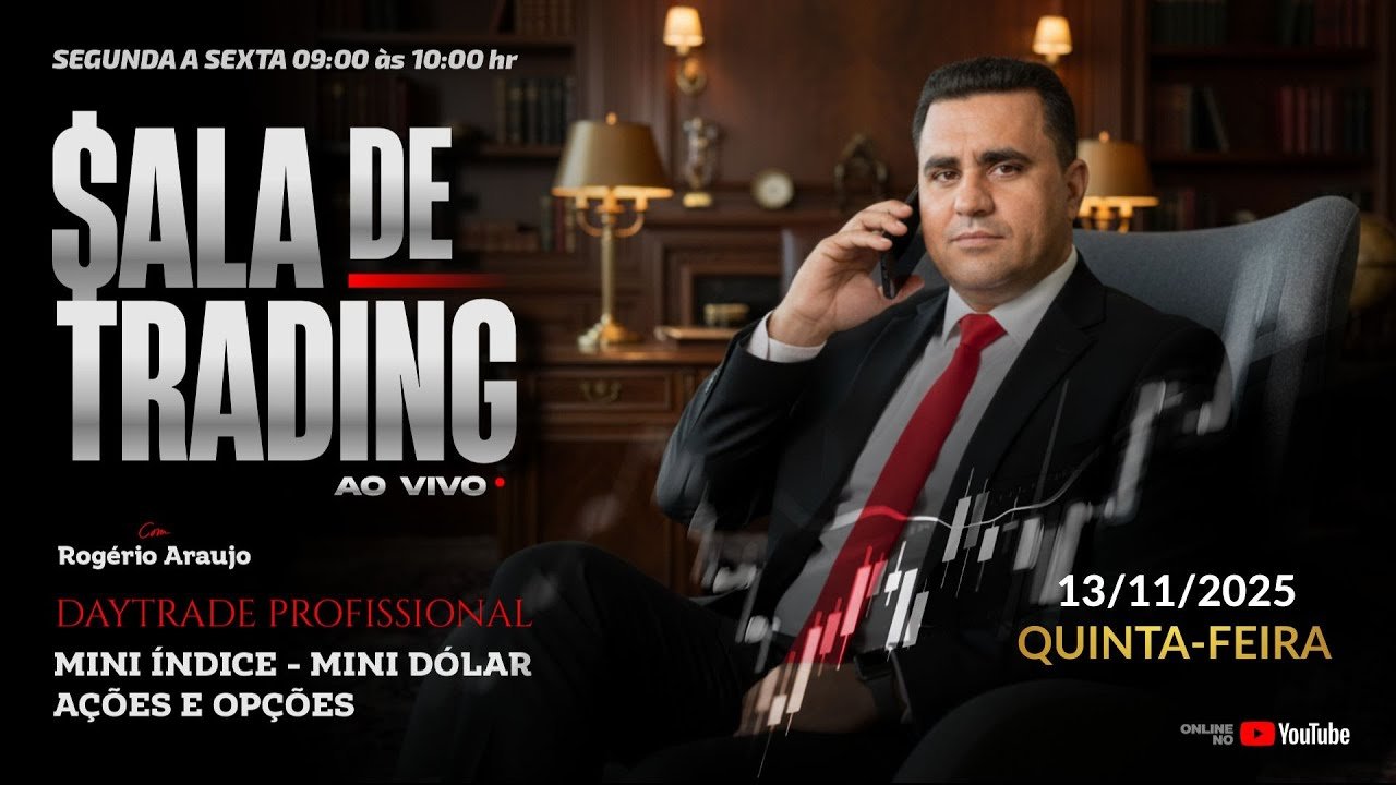 🔴 AO VIVO – Day Trade Mini Índice + Mini Dólar HOJE – Setup & Execução Real 💰- 13/11/25