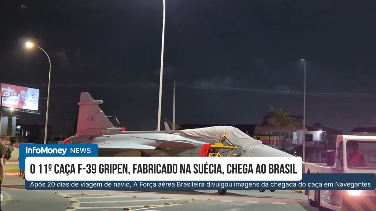 Chega ao Brasil o 11º caça F-39 Gripen
