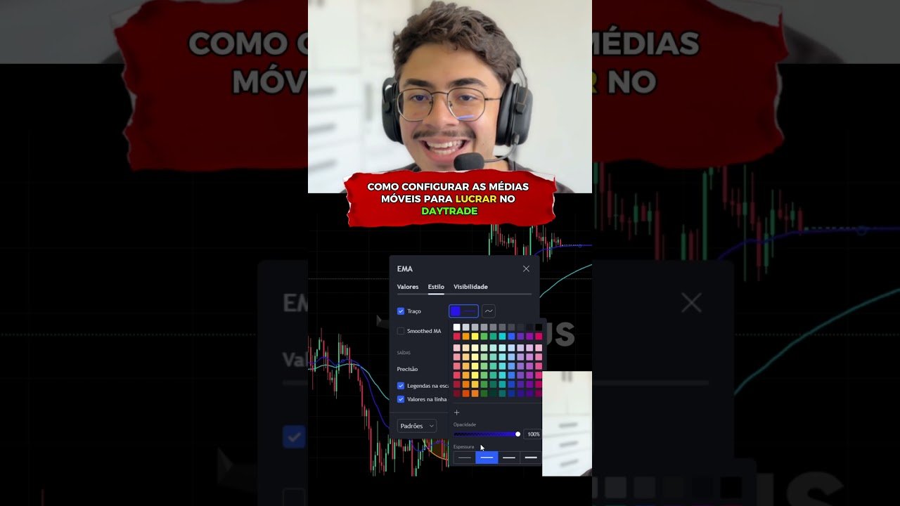 Como configurar as médias móveis para lucr4r no daytrade #trader #tradeiniciante #daytrading