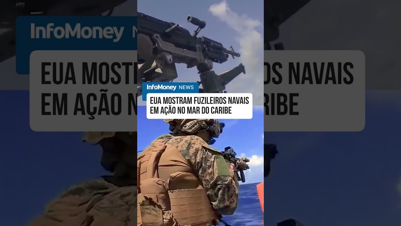 EUA divulgam imagens de fuzileiros navais atirando com metralhadoras no Mar do Caribe
