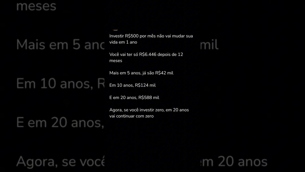 Investindo 500 reias por mês Investing 500 dollars per month #investimentos #rendafixa #finanças