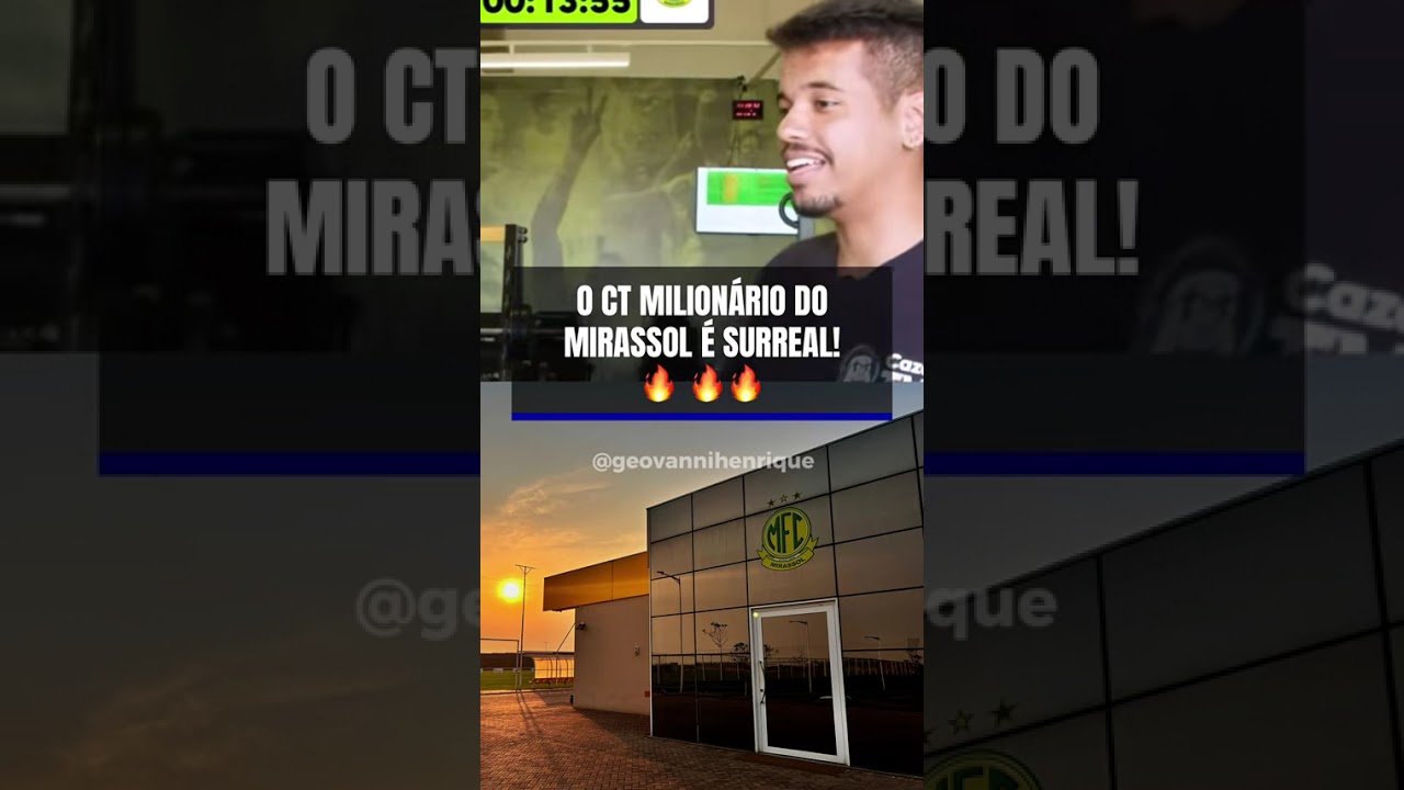 FUI NO CT MILIONÁRIO DO MIRASSOL (SURREAL 😱😱😱) #shorts #futebol