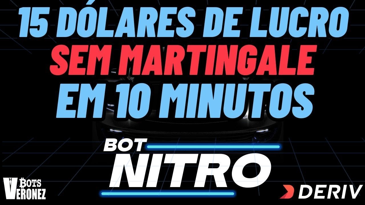 PARE AGORA  DE USAR MARTINGALE ! Robô Nitro Lucrando Alto Sem Precisar Aumentar o Valor- deriv.com