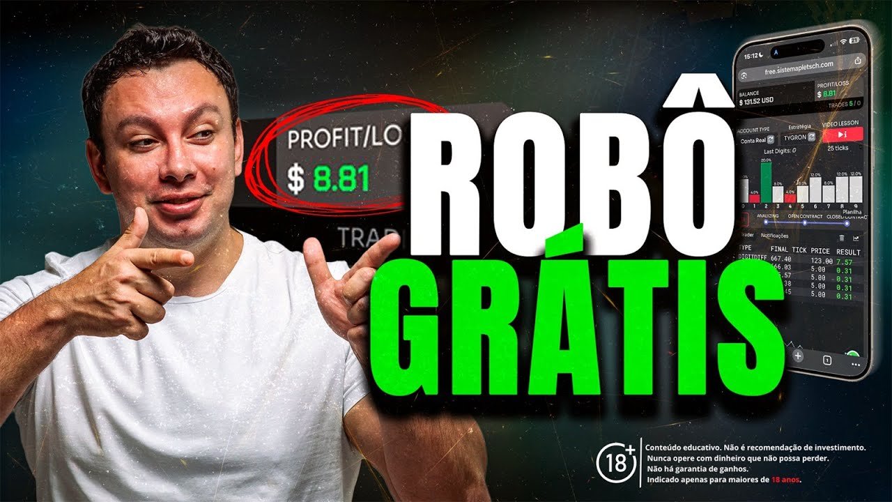 Robô Grátis Deriv: Uma Única Entrada com 100% da Banca… Vale a Pena?