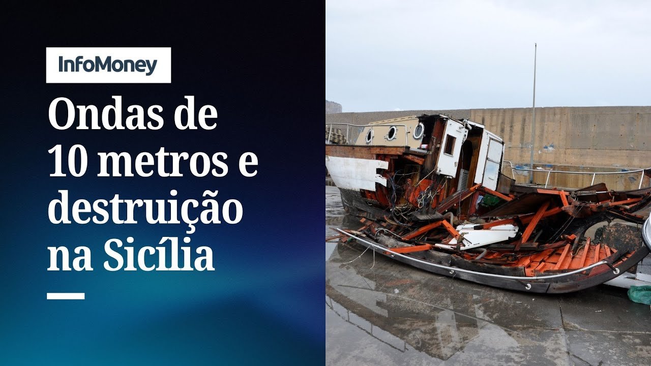 Ciclone Harry devasta a Sicília e invade até restaurante à beira-mar InfoMoney News