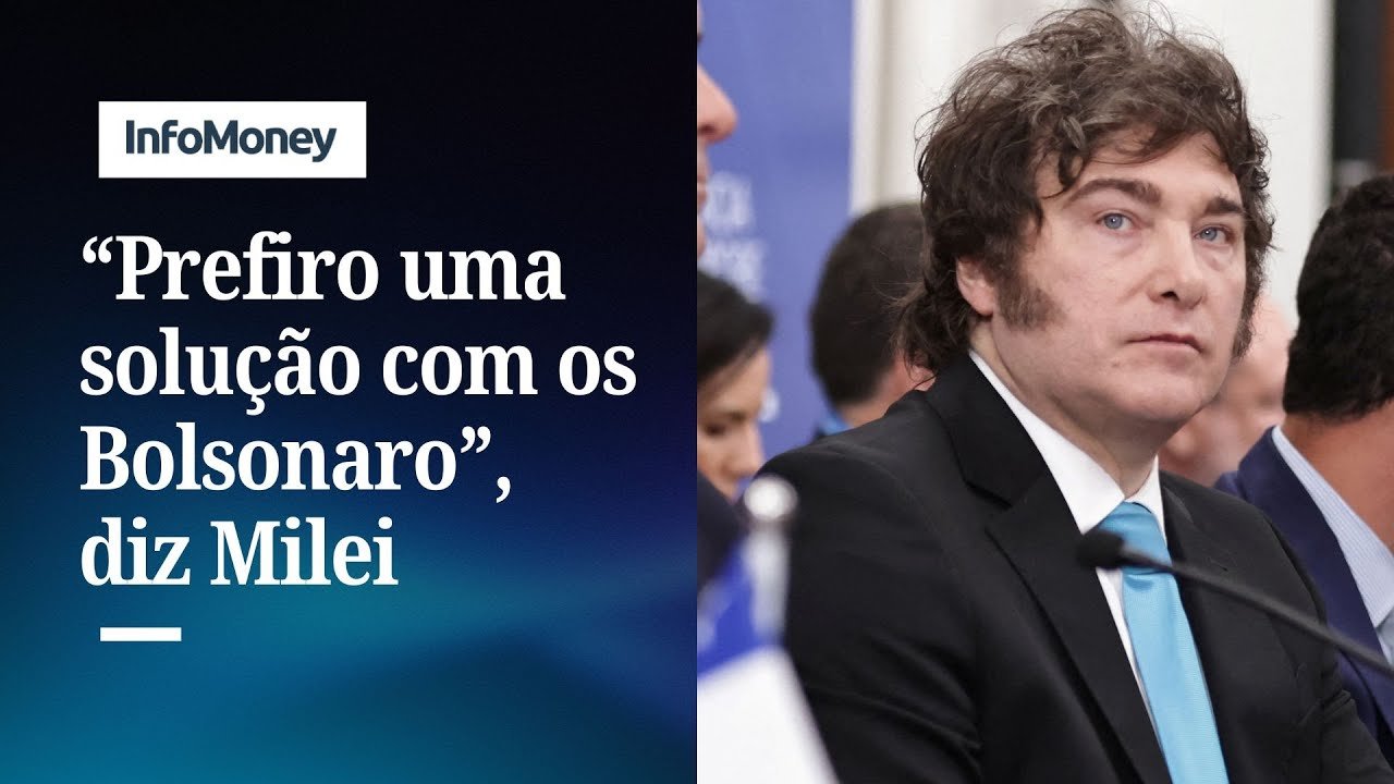 Em entrevista, Milei diz apoiar família Bolsonaro para as eleições de 2026 | InfoMoney News