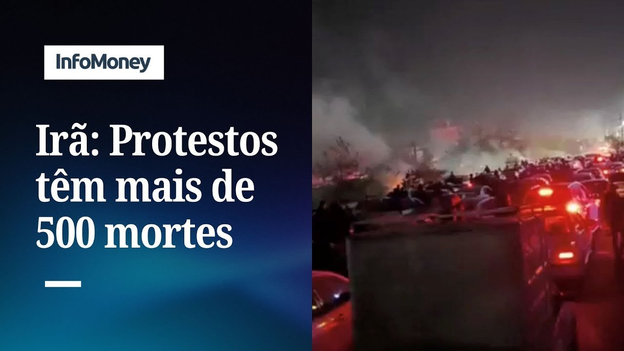 Mortes em protestos no Irã chegam a mais de 500, diz grupo de direitos humanos InfoMoney News