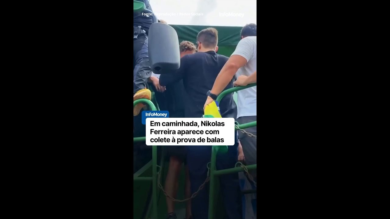Nikolas aparece com colete à prova de bala em caminhada