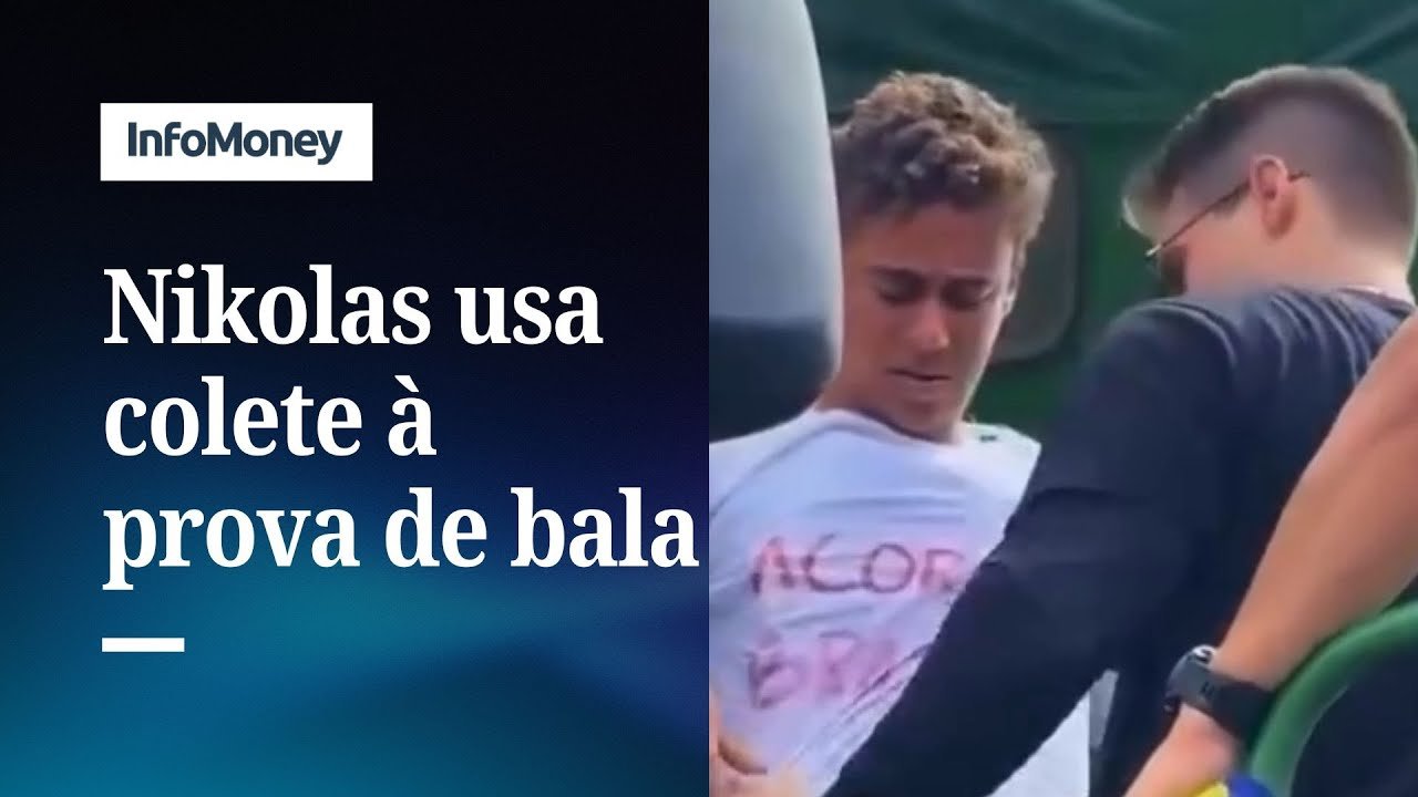 Nikolas Ferreira veste colete à prova de bala em caminhada por anistia