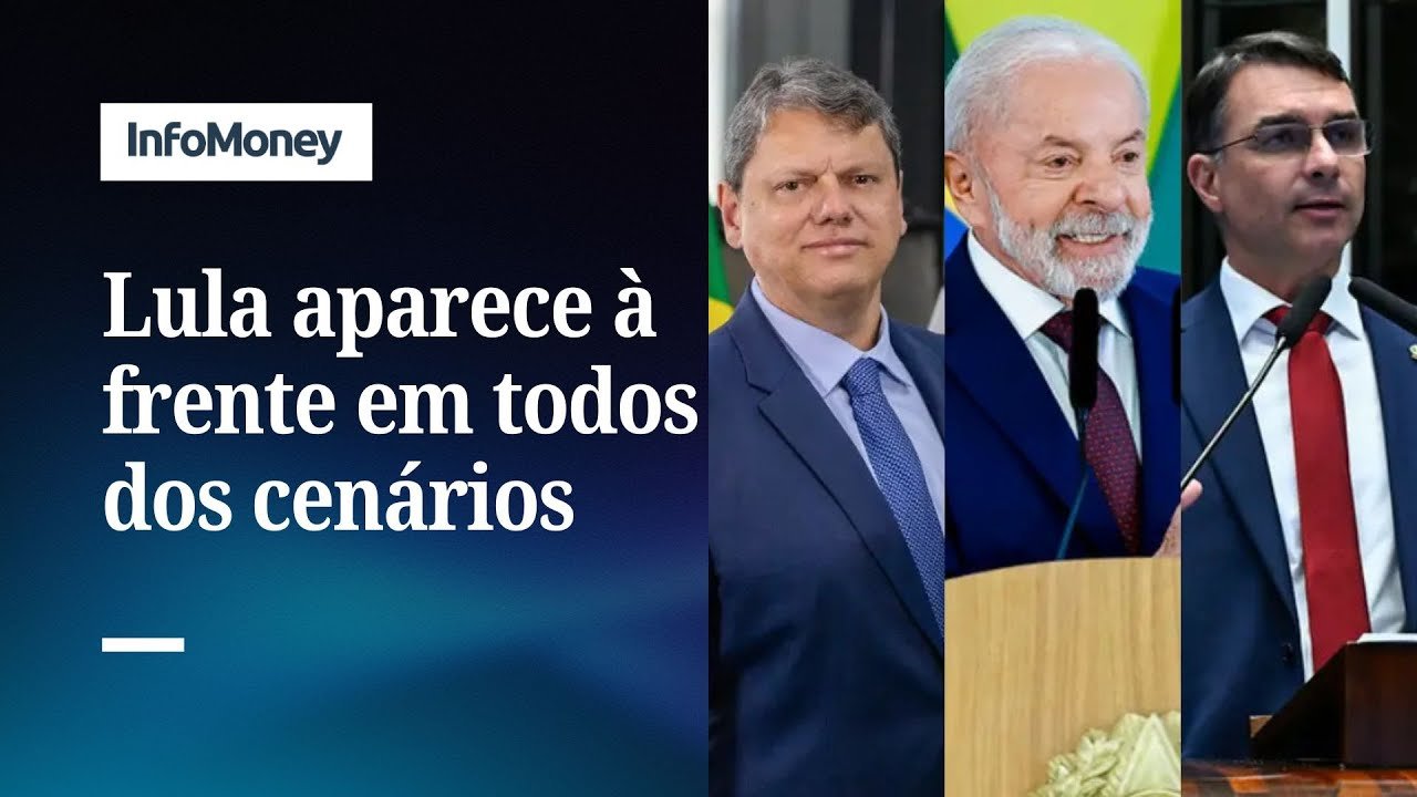 Pesquisa Meio/Ideia: Lula supera Tarcísio, Michelle e Flávio no 1º turno | InfoMoney News
