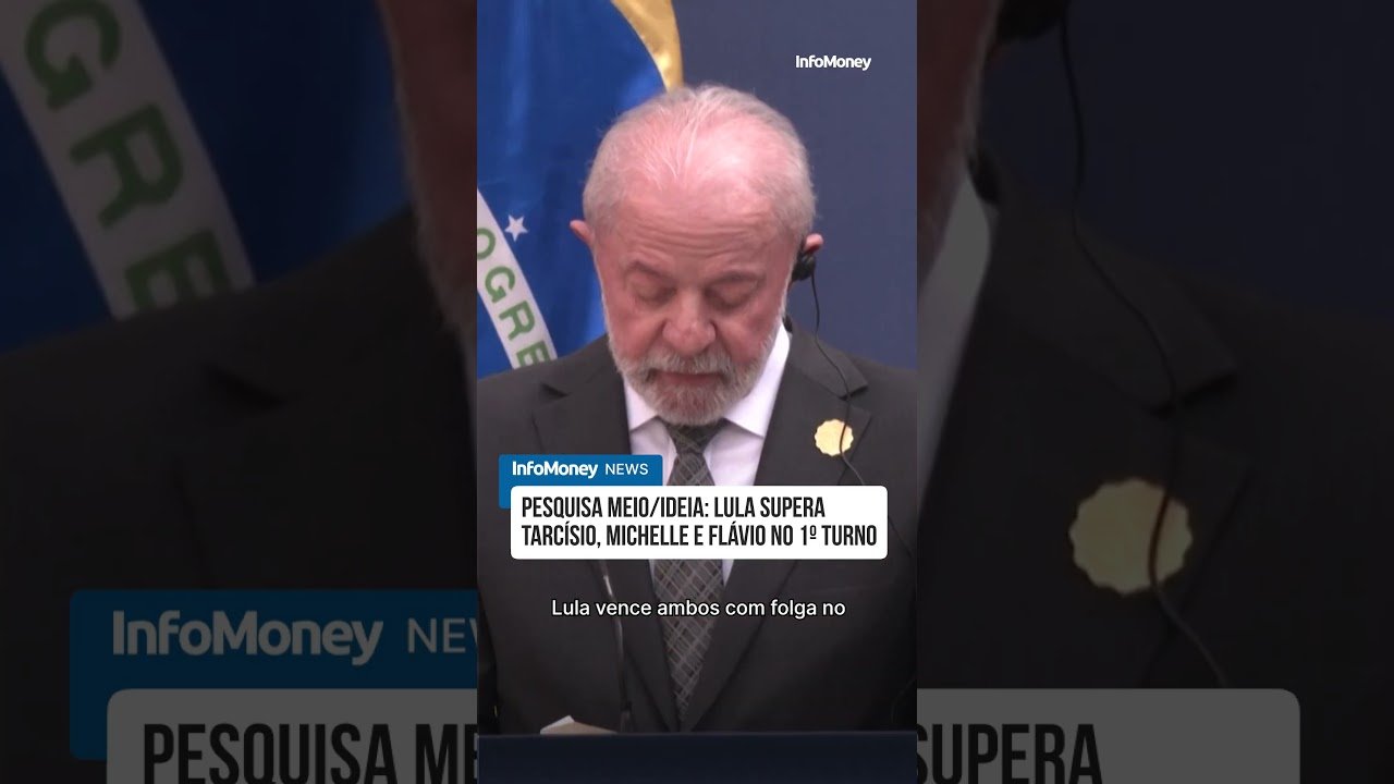 Pesquisa Meio/Ideia: Lula supera Tarcísio, Michelle e Flávio no 1º turno