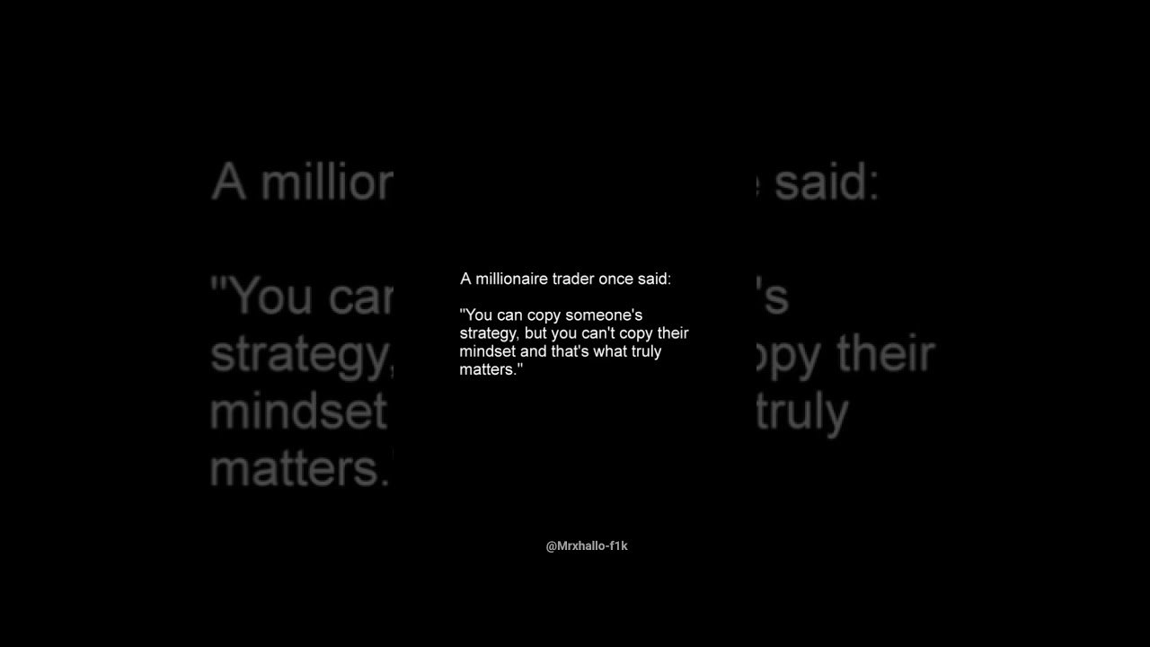 Strategy is useless without mindset. #discipline #traderlife #daytrading #successmindset #shorts