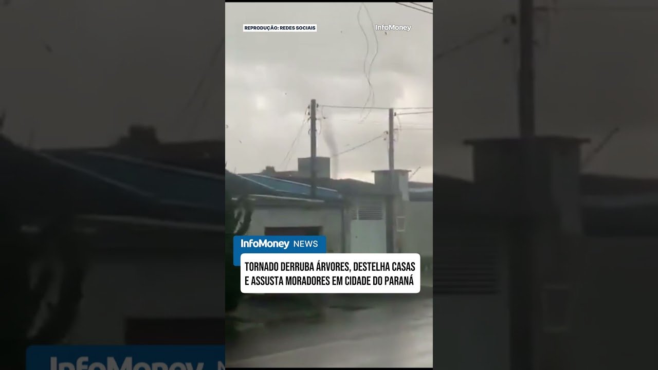 Tornado causa estragos e assusta moradores em São José dos Pinhais, no Paraná