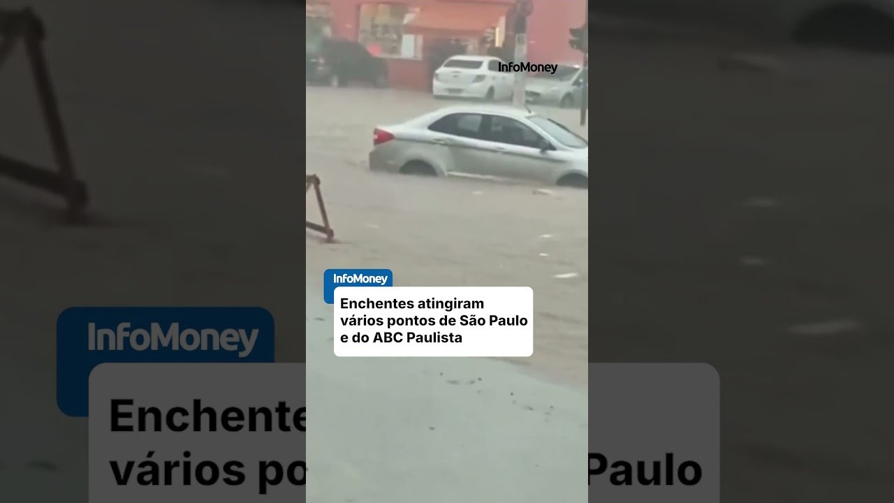 VEJA: Carros são arrastados por enxurrada em SP | InfoMoney News