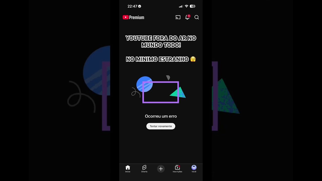 😱 YouTube fora do ar no mundo todo