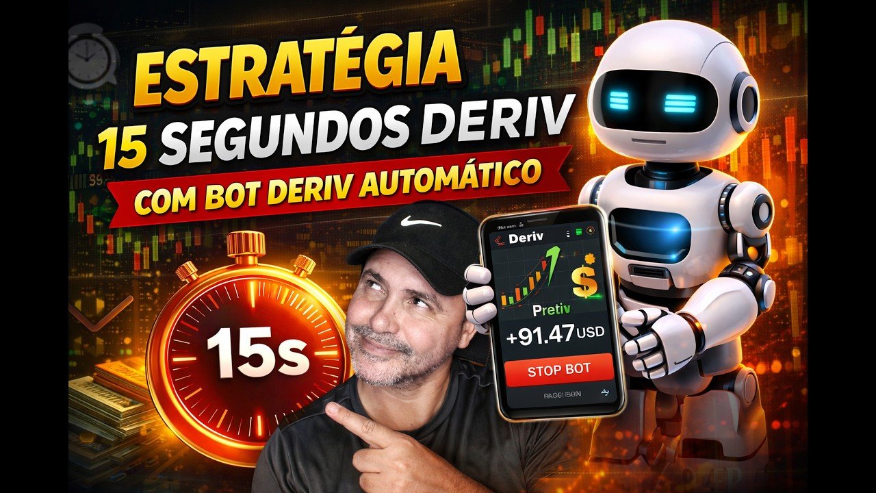 Alavanquei 50% da banca com esta Estratégia Deriv  de 15s do bot deriv binary elite!