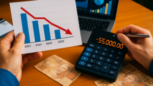 Imagem ilustrativa sobre Contas públicas têm piora em 2025 e registram déficit de R$ 55 bilhões