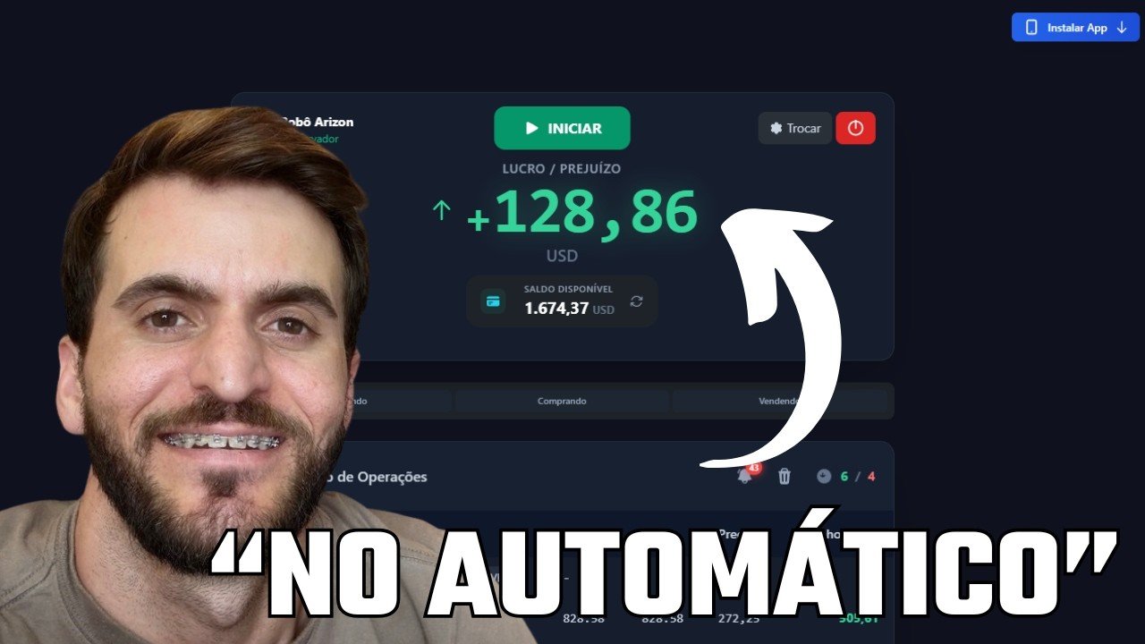 DERIV: FIZ 50 DÓLARES OPERANDO COM ROBÔS