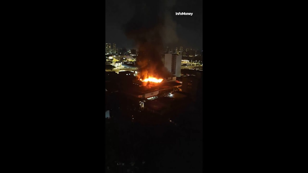 Incêndio de grandes proporções atinge loja de armarinhos em Santo André | InfoMoney News