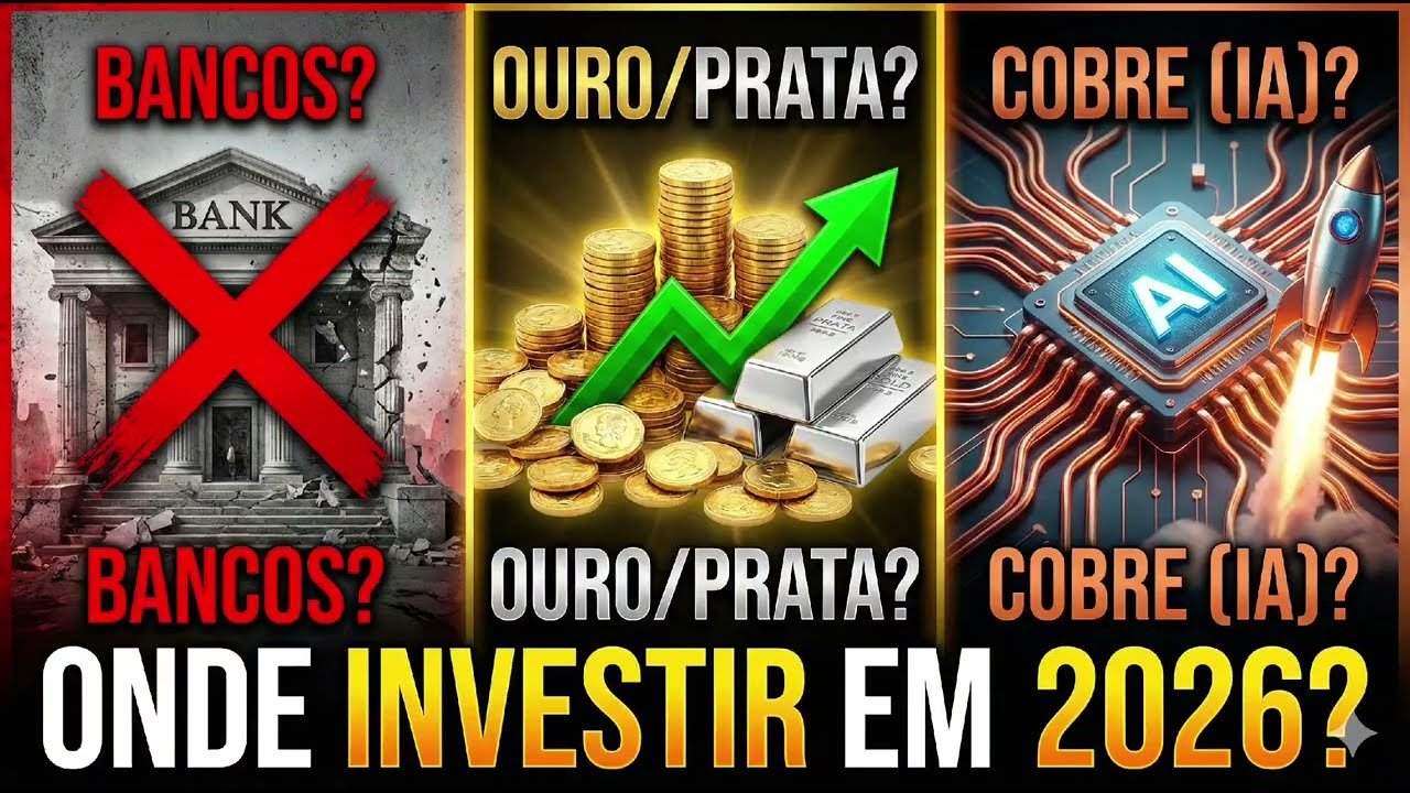 ONDE INVESTIR EM 2026? Bancos, Ouro ou Cobre?