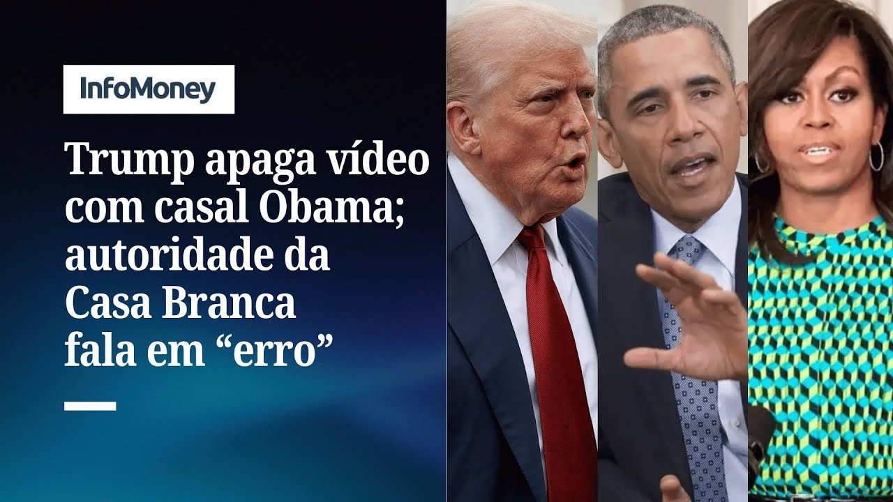 Trump apaga vídeo racista com Barack e Michelle Obama; “erro” | InfoMoney News