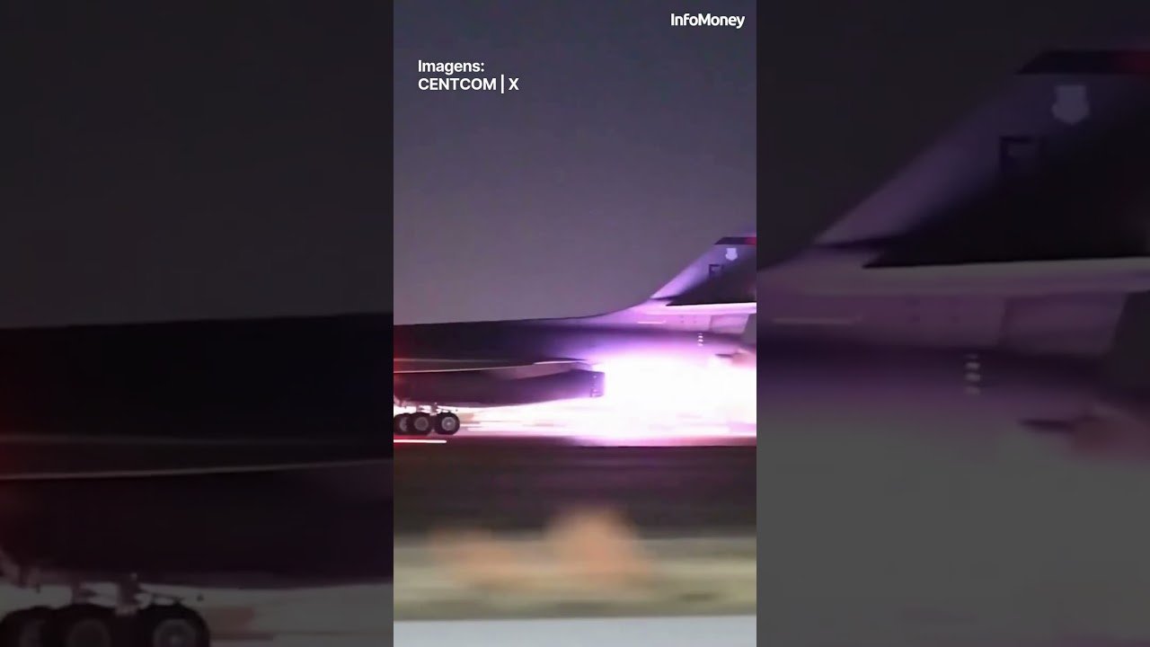 EUA mostram bombardeiros B-1 usados contra o Irã