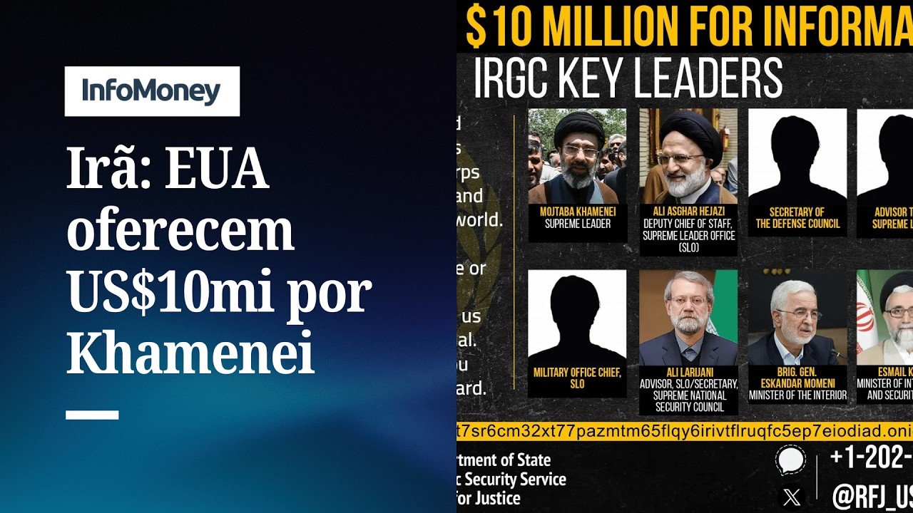 EUA oferecem US$ 10 mi por informações sobre novo Líder Supremo do Irã | InfoMoney News