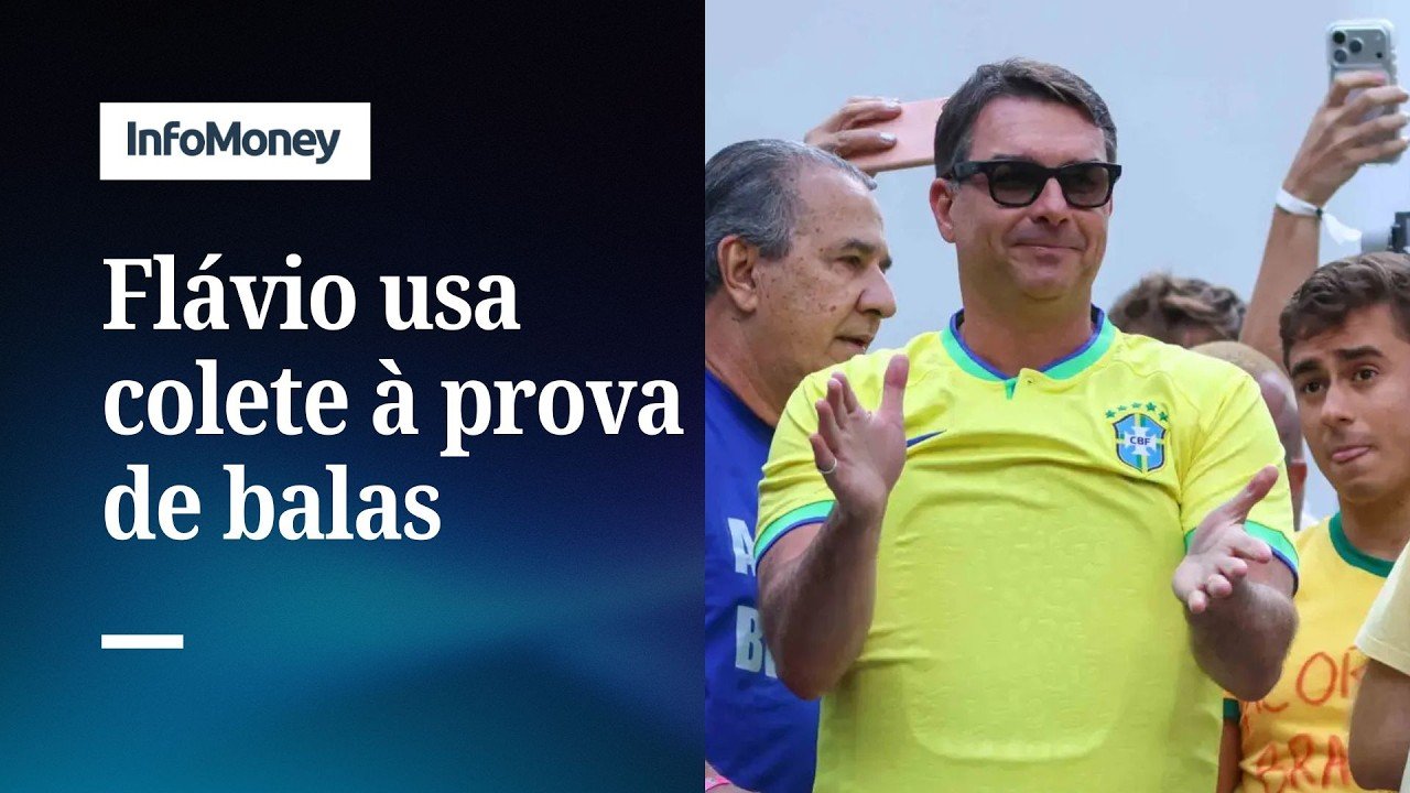 Flávio Bolsonaro usou colete à prova de balas em ato na Paulista | InfoMoney News