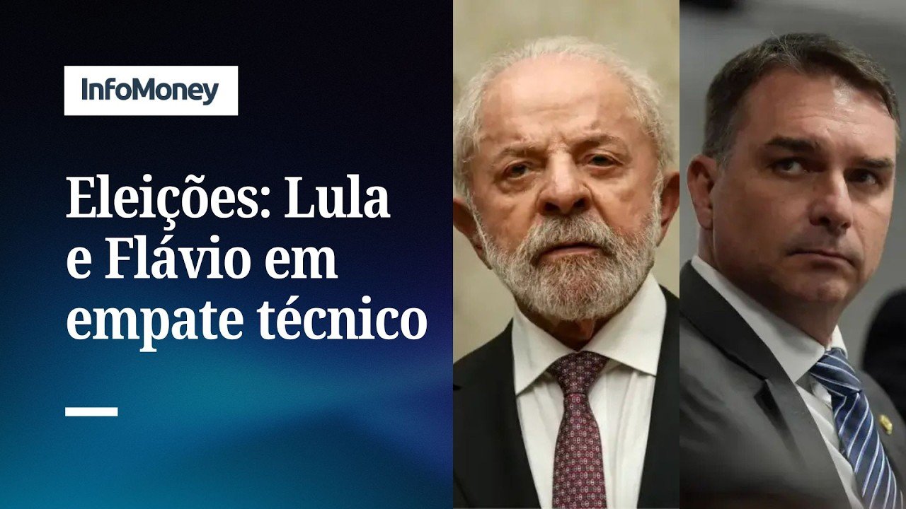 Flávio se consolida e empata tecnicamente com Lula no 2º turno, diz Datafolha | InfoMoney News