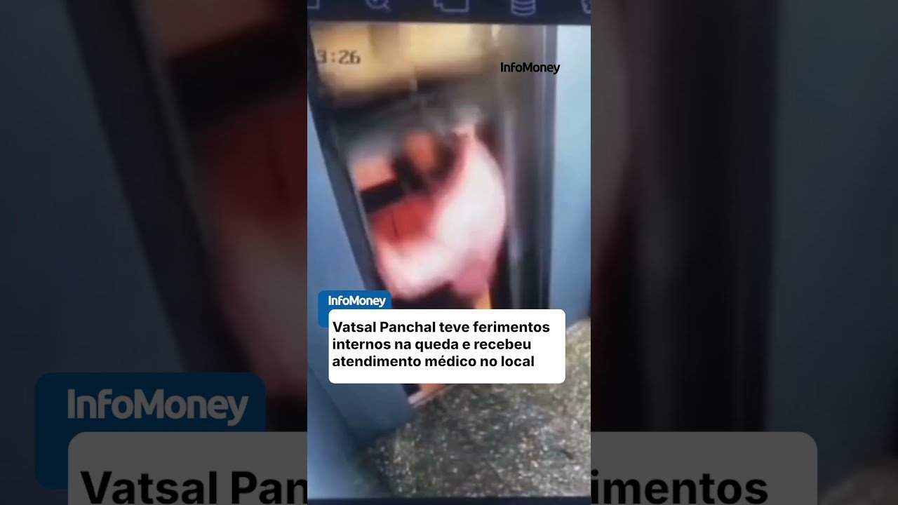 Homem escapa por pouco de ser esmagado ao sair de elevador na Índia