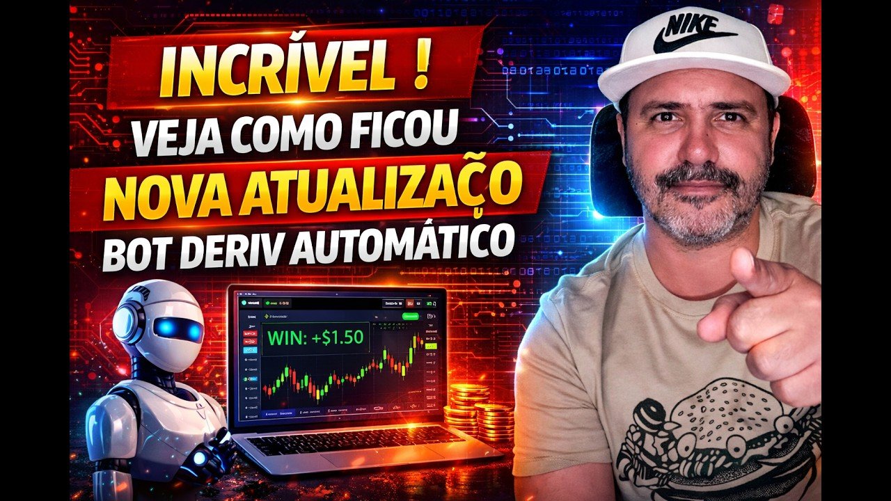 Incrível ! veja como ficou Nova atualização Bot Deriv Automático.