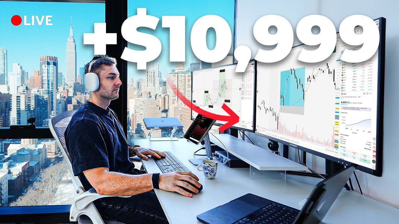 LIVE DAY TRADING – How I Profit $10,999 With $2k Risk [My Strategy]