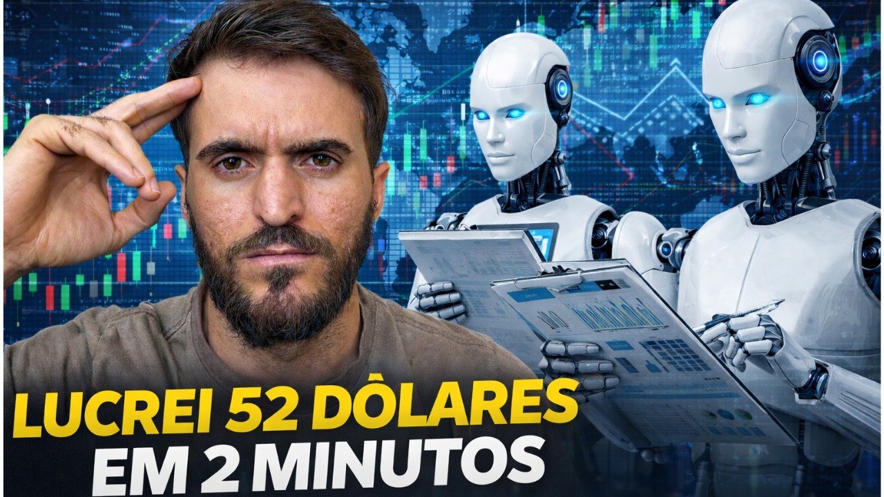 LUCREI 52 DÓLARES EM 2 MINUTOS NA DERIV COM ESSE ROBÔ
