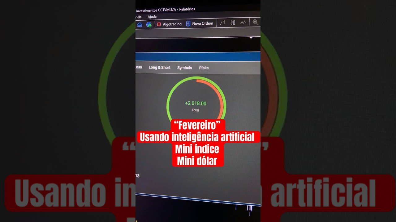 Mês de FEVEREIRO usando inteligência artificial no trade, mini índice e mini dólar.