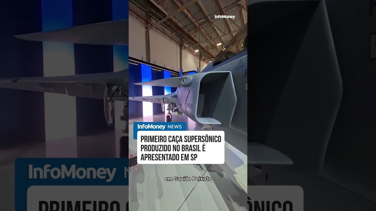 Primeiro caça supersônico produzido no Brasil é apresentado em SP | InfoMoney News