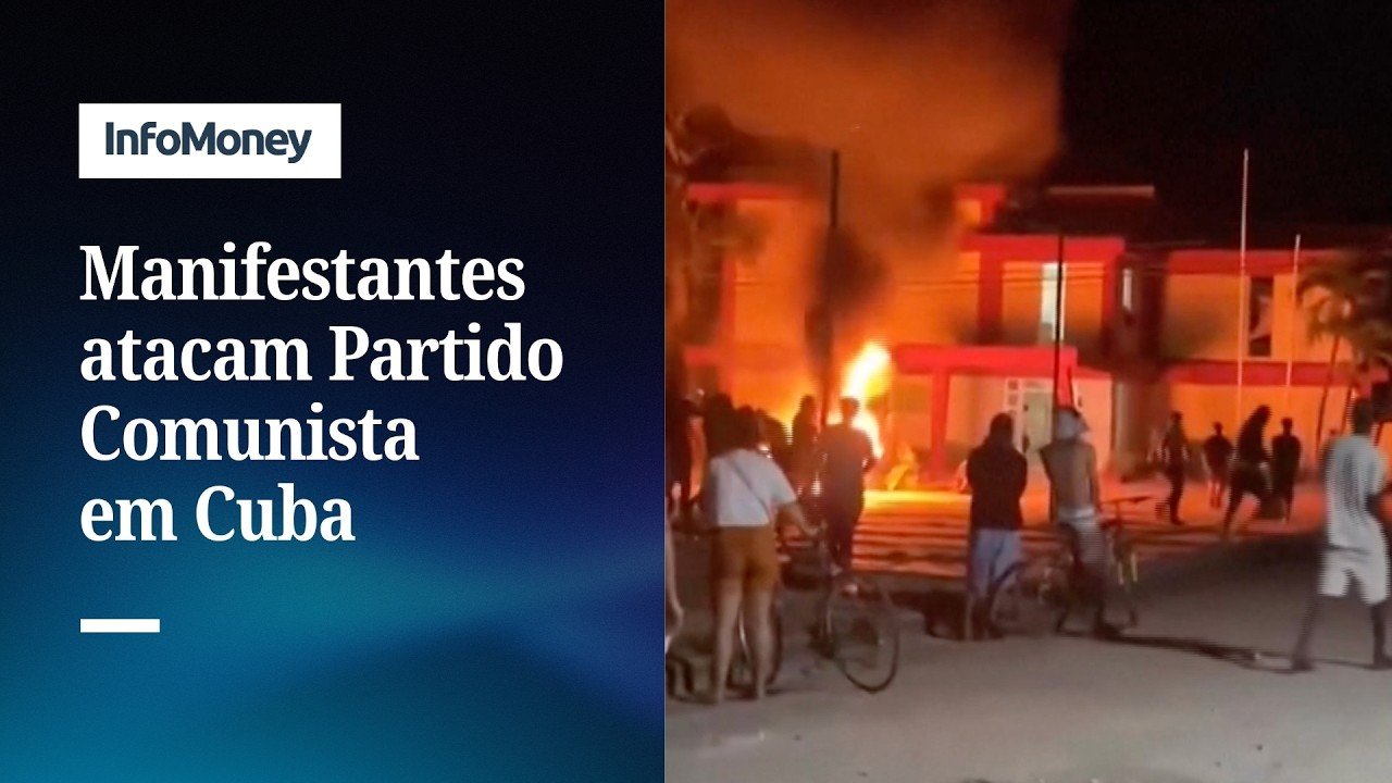 Protesto por apagões vira revolta em Cuba na madrugada deste sábado (14) | InfoMoney News