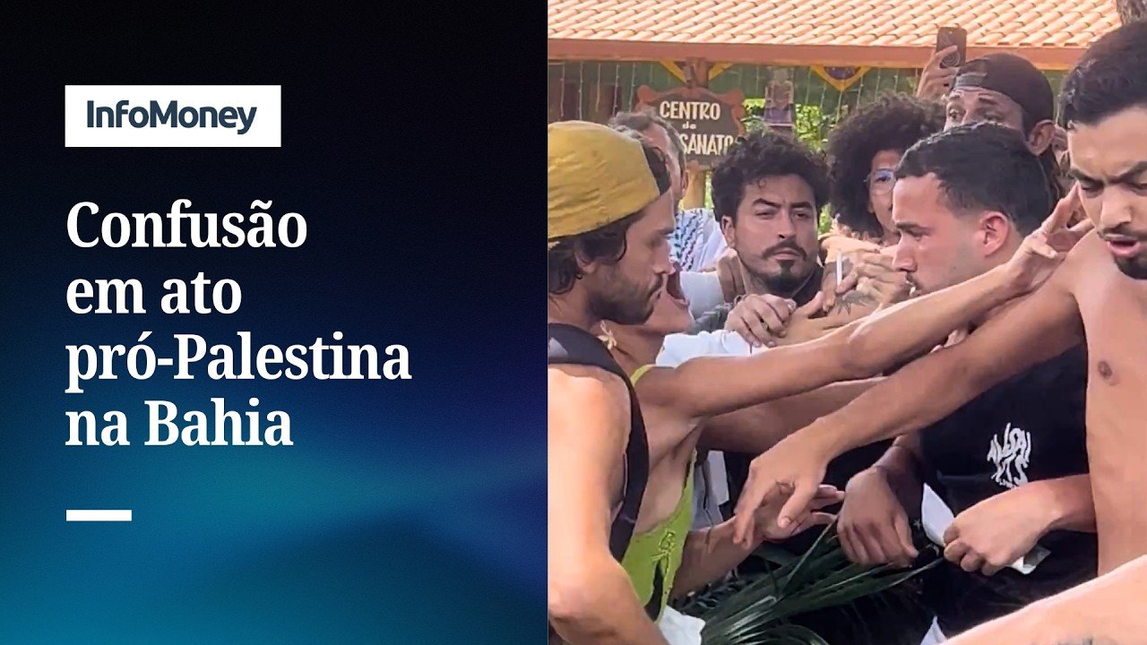 Protesto pró-Palestina vira confusão e israelense é detido na Bahia | InfoMoney News