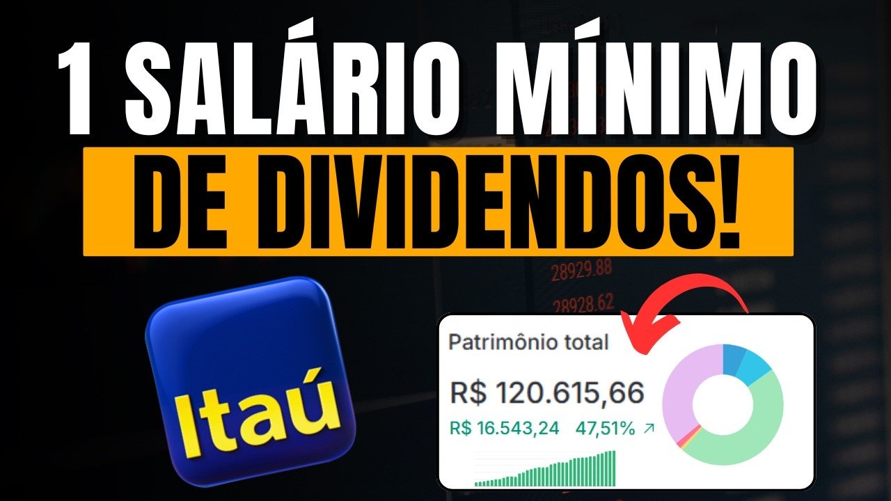 Quanto Investir no Itaú (ITUB4) para Receber 1 Salário Mínimo ou R$5.000 por Mês?