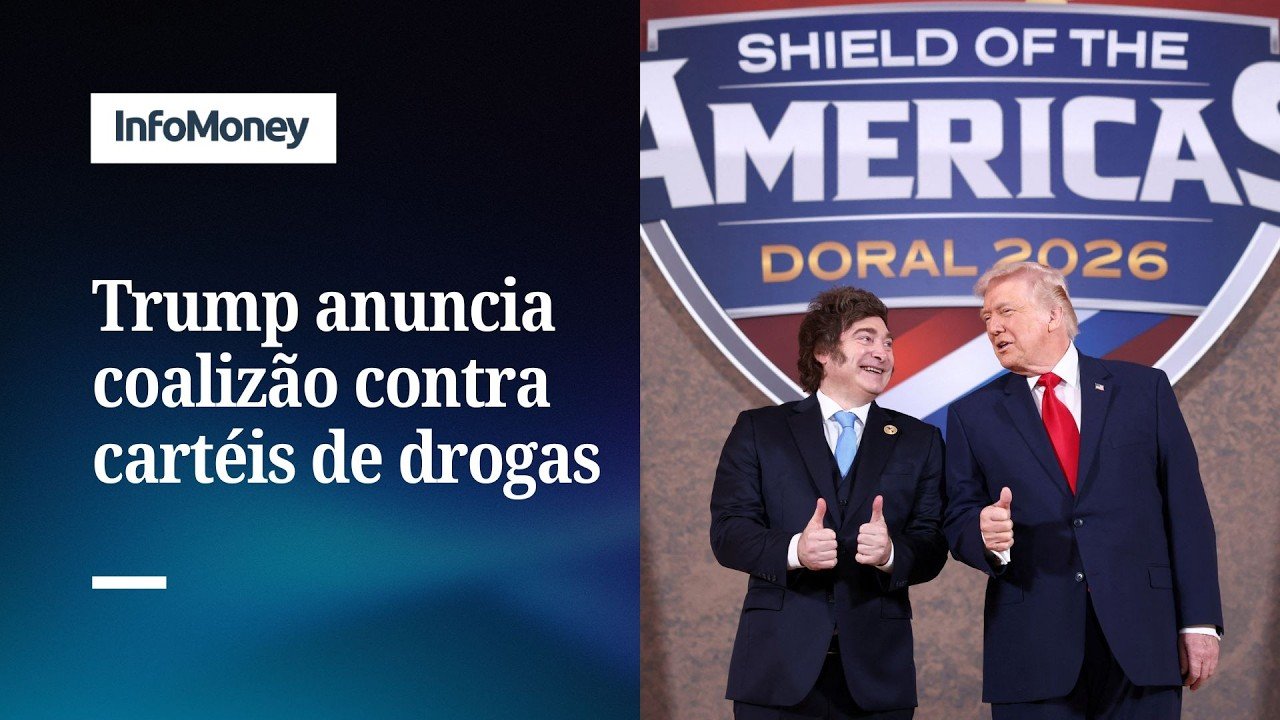 Sem Brasil e México, Trump anuncia coalizão com 17 países para combater cartéis | InfoMoney News