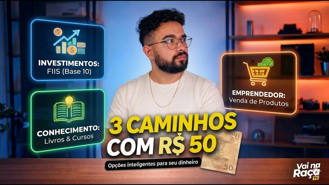 SÓ TENHO 50 REAIS! Onde investir para começar do zero?