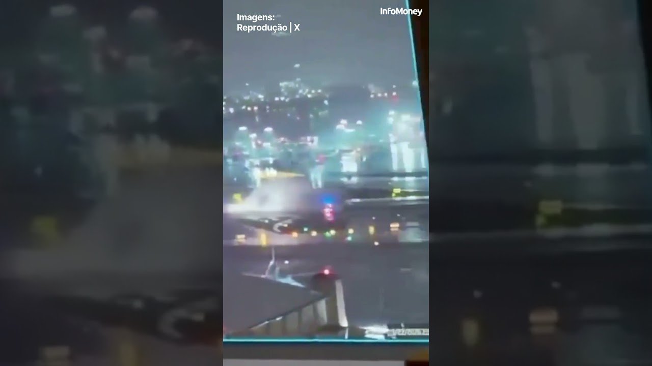 Veja o momento da colisão entre avião e caminhão dos bombeiros nos EUA